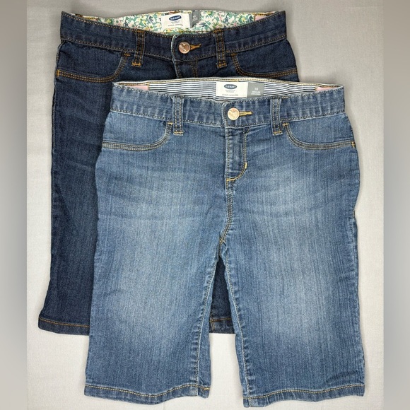 Old Navy Bundle 2 Pair of Girls Denim Bermuda Shorts | Size 10 Back to School - Picture 1 of 10